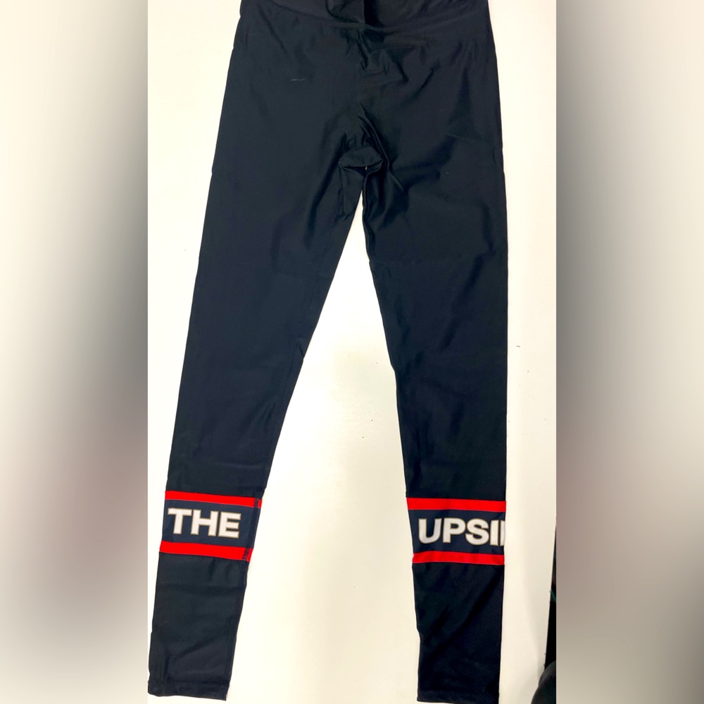 The Upside Black and Red Work out Leggings with matching sports bra
